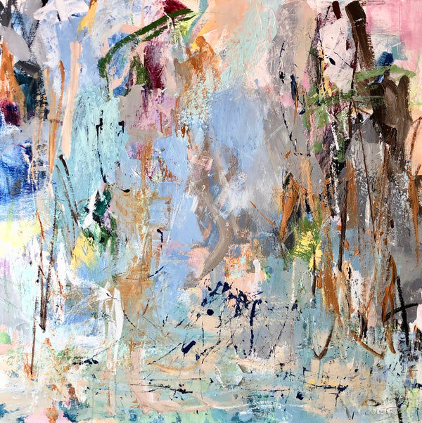 Barefoot and Painting, 40x40