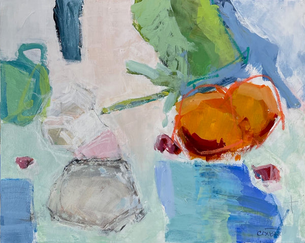 On Hold-Georgia Peaches White Rose 24x30