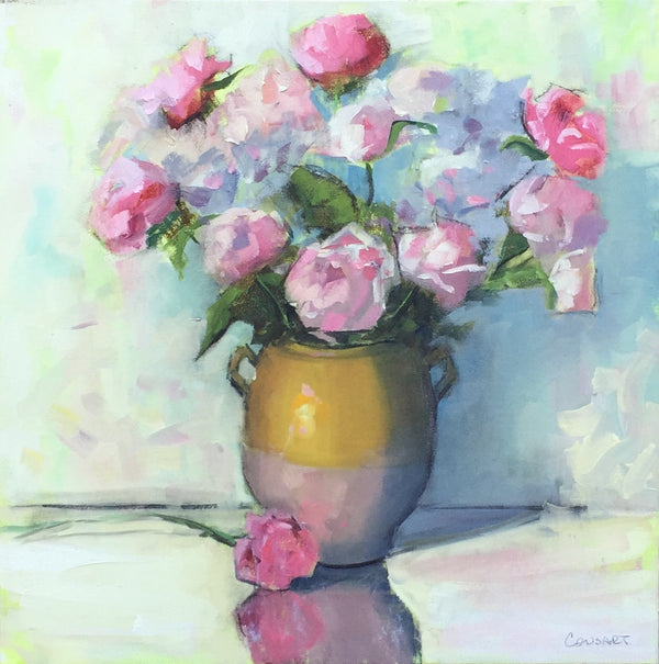 Peony Party In Confit Pot, 30x30