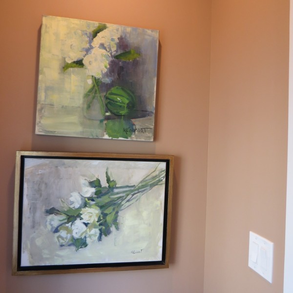 Hydrangeas with Pomegranates on Antique Cloth