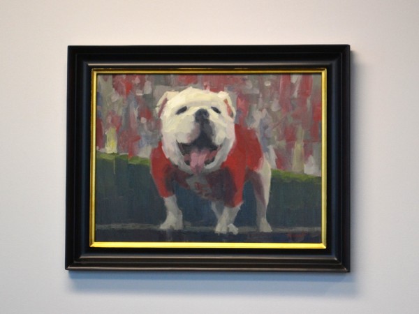 UGA 3 mascot framed