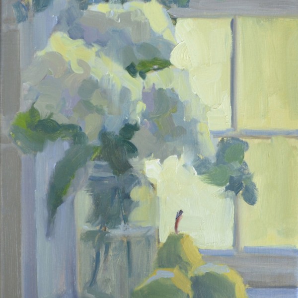 Sunkissed Hydrangeas in Window Sill