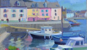 Sunlit Fishing Village