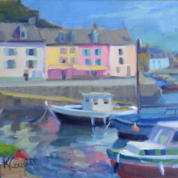 Sunlit Fishing Village
