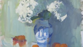 Sunlit Spode with Hydrangeas